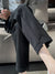 Pantalon Fluide Femme Élégant Polyvalent en Polyester 1