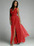 Variant image for Robe Femme Longue Élégante Croisée Col V en Mélange de Polyester-21