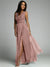 Robe Femme Longue Élégante Croisée Col V en Mélange de Polyester 2