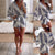 Combinaison Femme Chic Col en V Manches Longues Tissu Léger 3