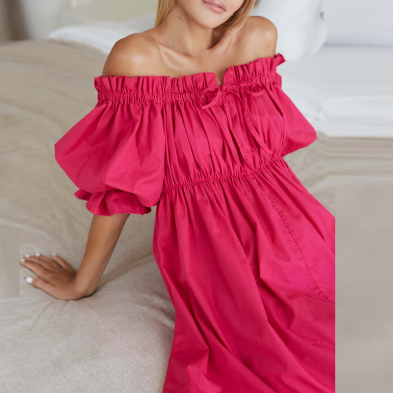 Robe Femme Mini Épaules Dénudées Élégante Polyester-3