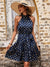 Robe Femme Mini Flare Élégante à Pois avec Ceinture Assortie 4