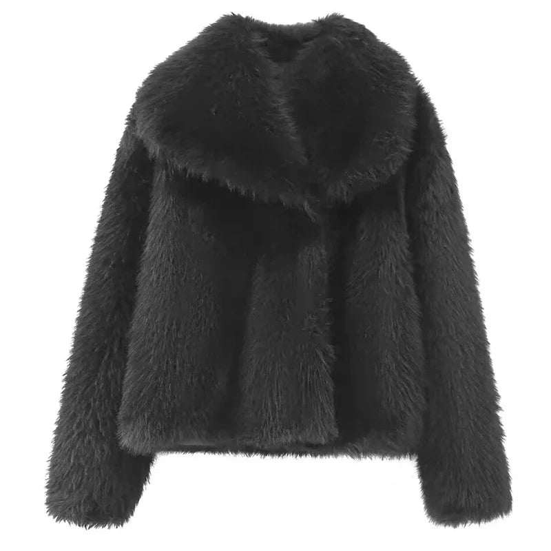 Variant image for Veste Hiver Femme Douce en Peluche Polyester Tendance-9