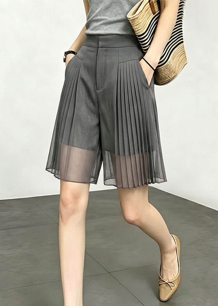 Short Femme Froissé avec Poches - Style Décontracté et Pratique 2