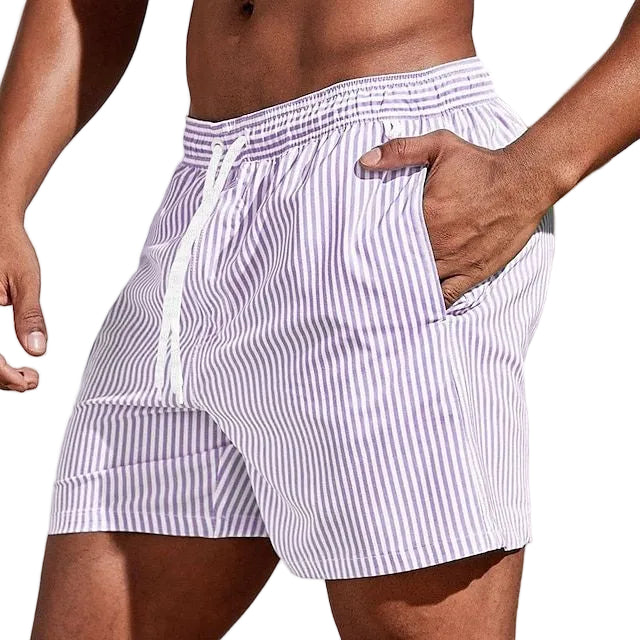Short de Bain Classique à Rayures pour Homme 3