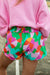 Shorts Décontractés Femme Taille Élastique Imprimé Abstrait Violet 7