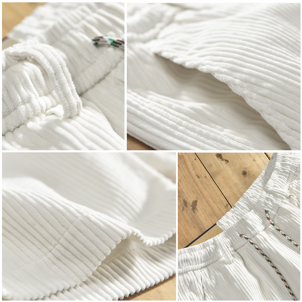 Shorts Homme Décontractés Velours Côtelé Respirant 3