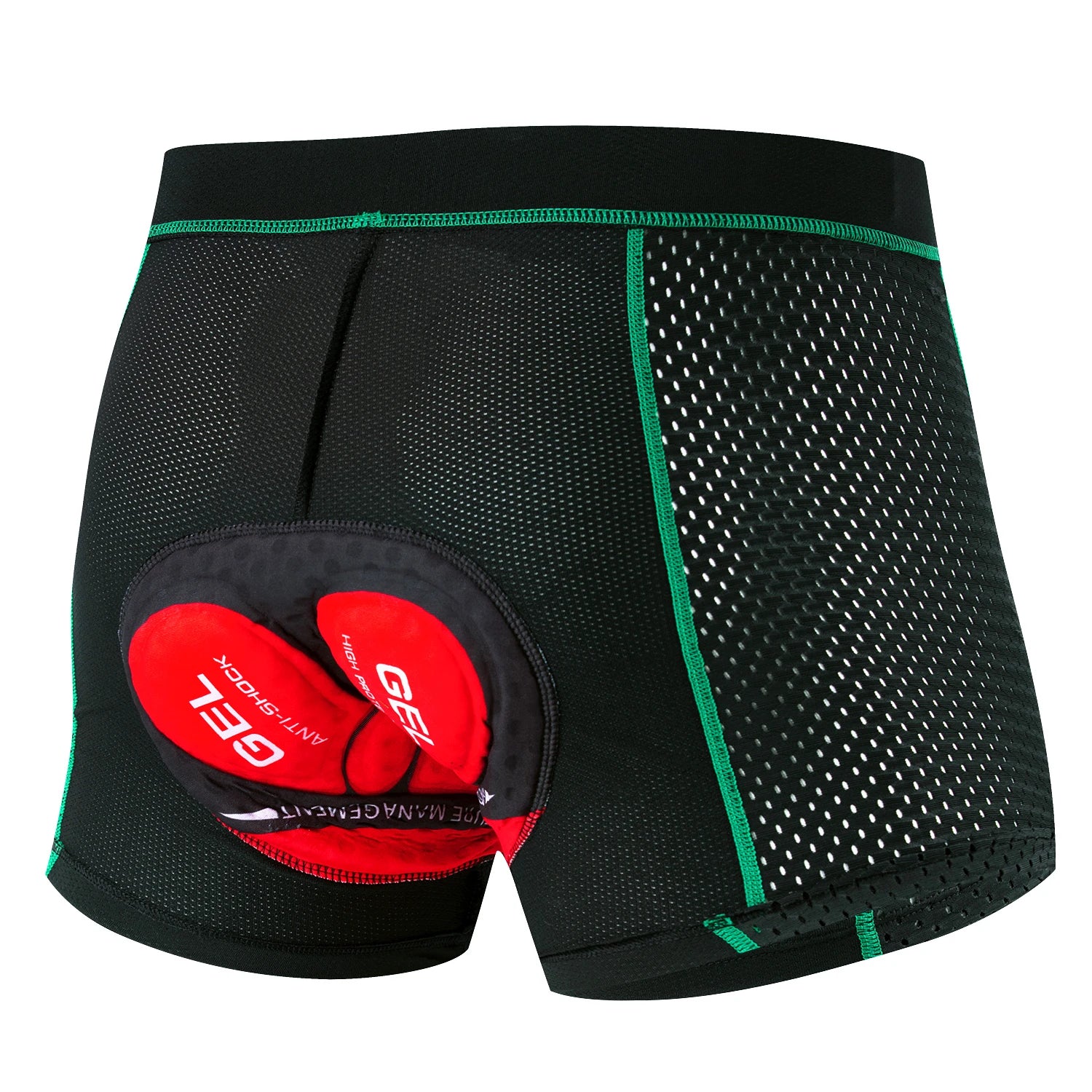 Shorts de Cyclisme Hommes Tissu Respirant avec Coussin en Gel 0