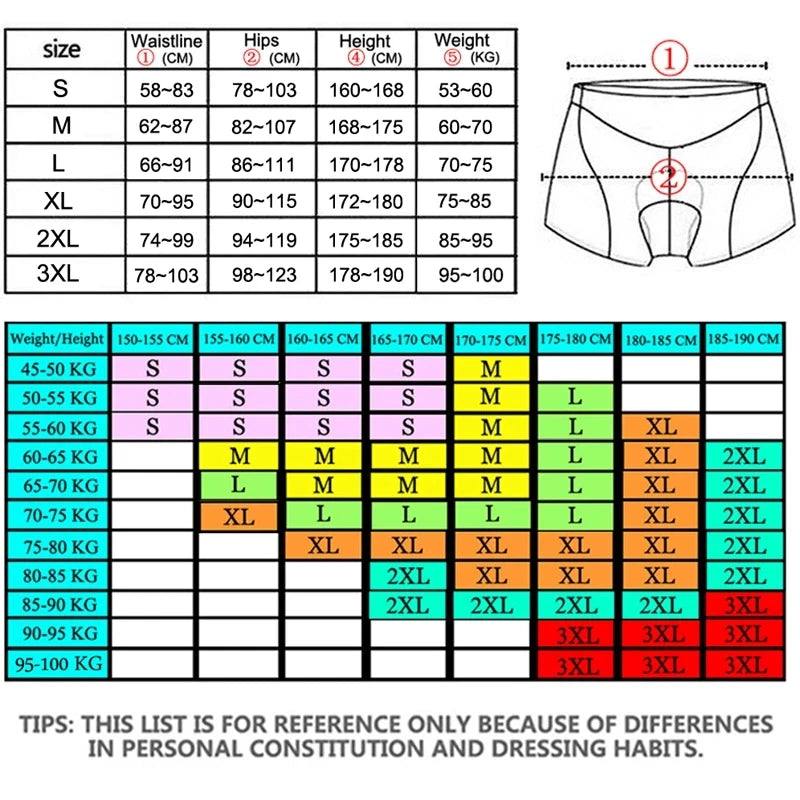 Shorts de Cyclisme pour Hommes Confortables avec Coussin en Gel 20D 5