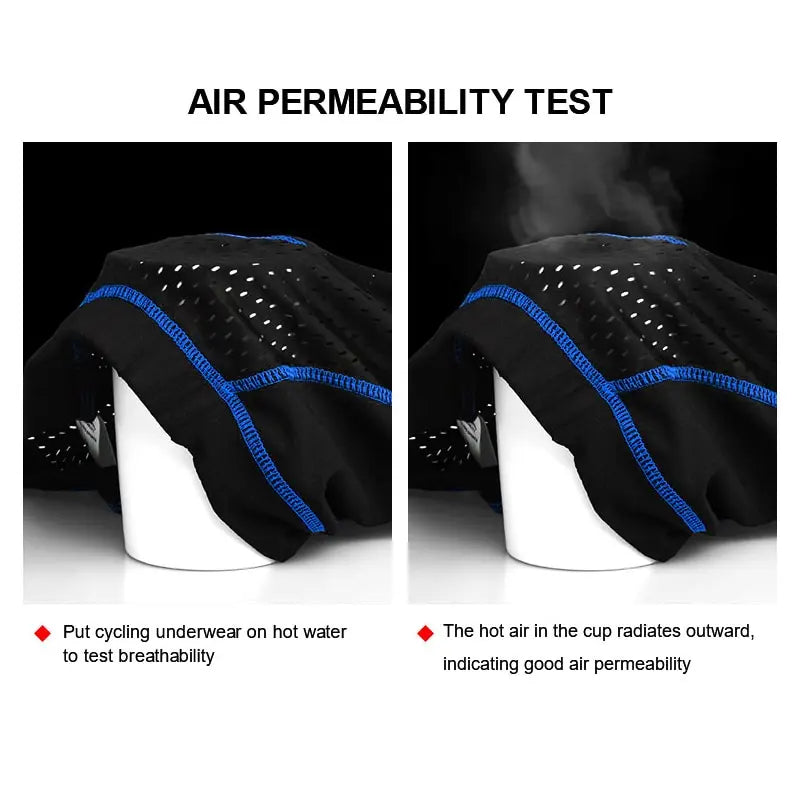 Shorts de Cyclisme pour Hommes Rembourrés en Gel 5D avec Grips Antidérapants 2