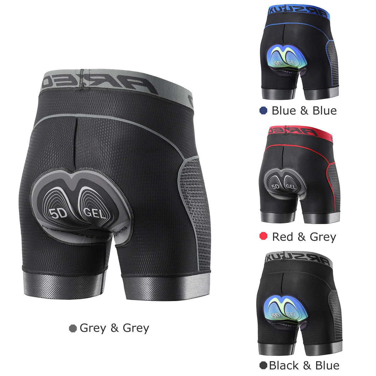Shorts de Cyclisme pour Hommes en Nylon avec Coussin 5D 2
