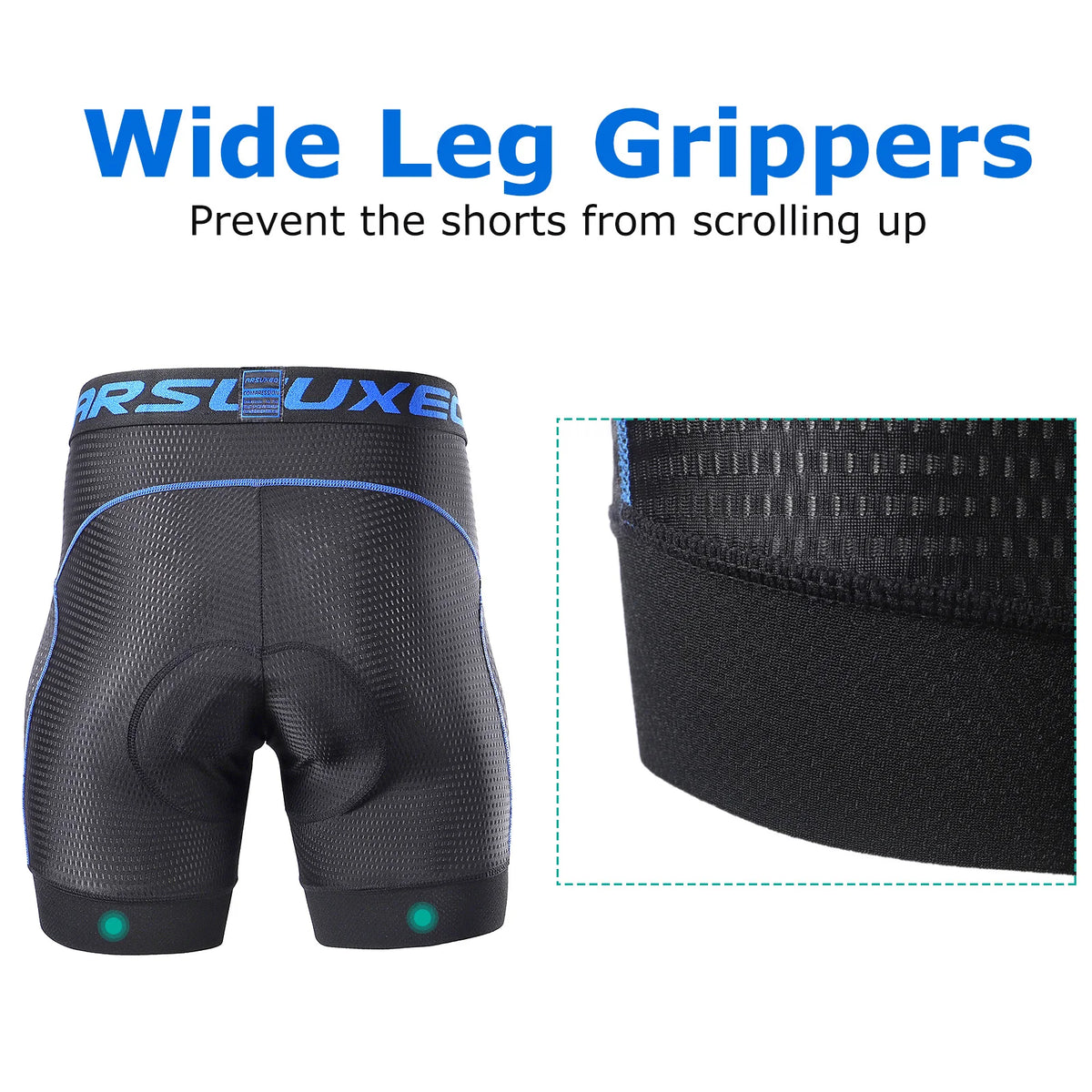 Shorts de Cyclisme pour Hommes en Nylon avec Coussin 5D 4