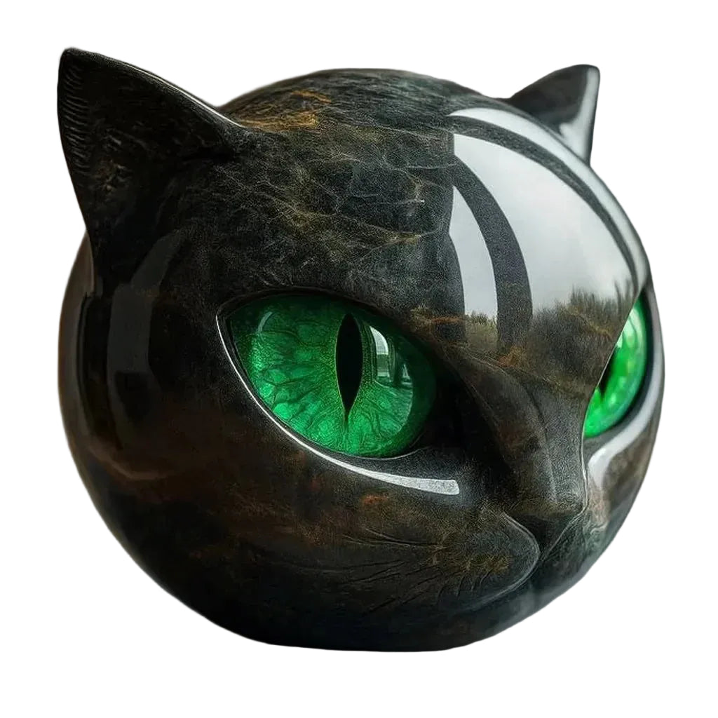 Statue Décoration Tête de Chat Noir Mystique Déco Statue Moderne 0