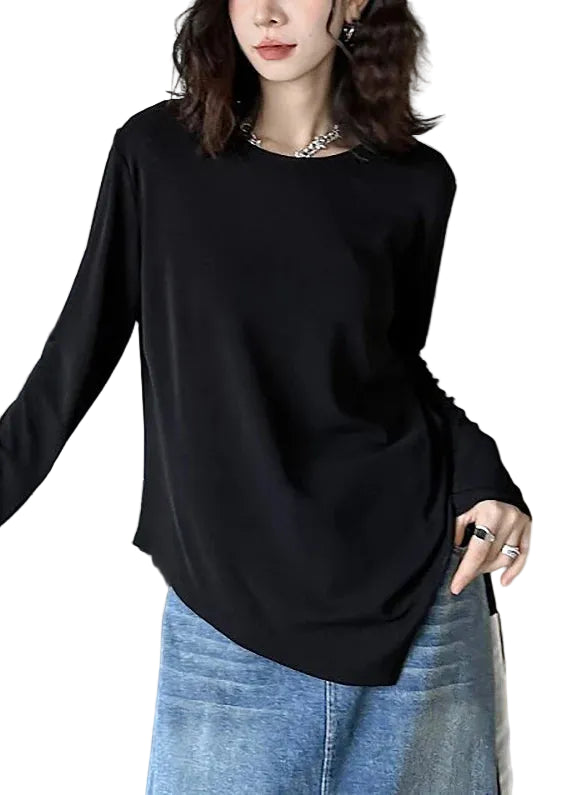 Sweat-shirt Femme Asymétrique Col Rond Automne 0