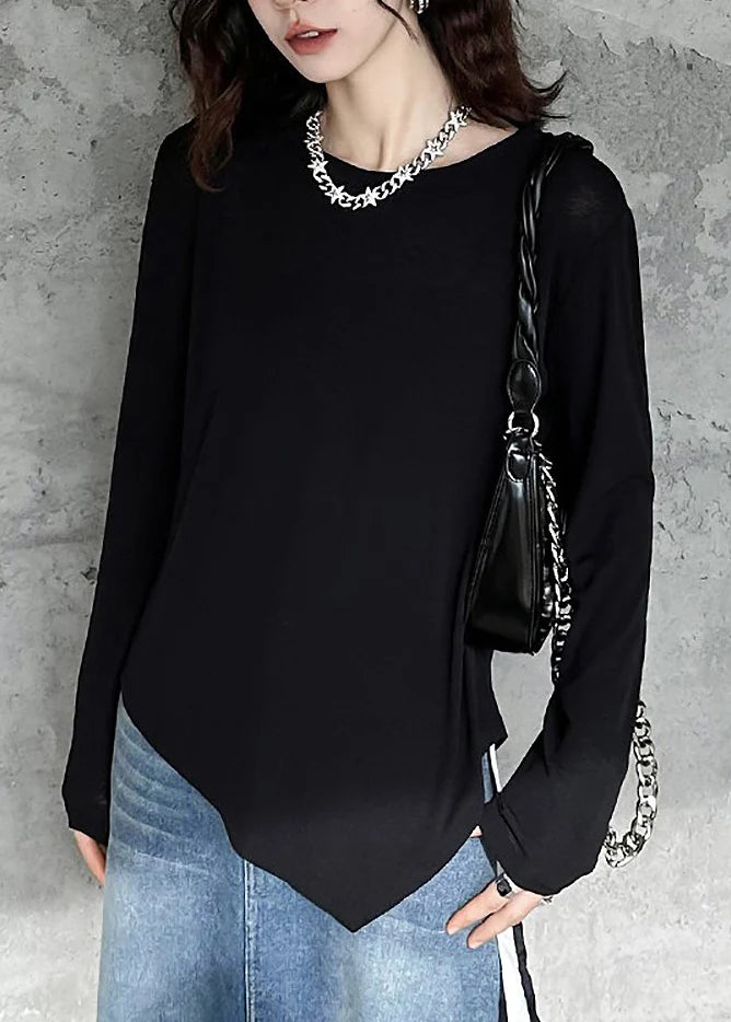 Sweat-shirt Femme Asymétrique Col Rond Automne 2