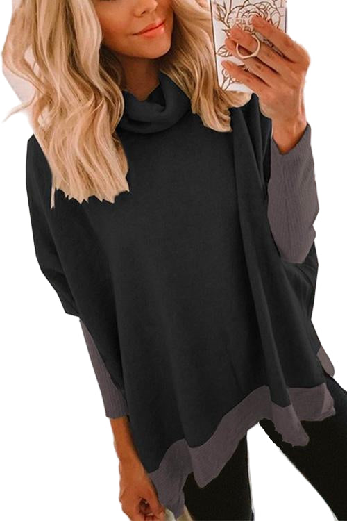 Sweat-shirt à col bénitier pour femme avec manches longues 1