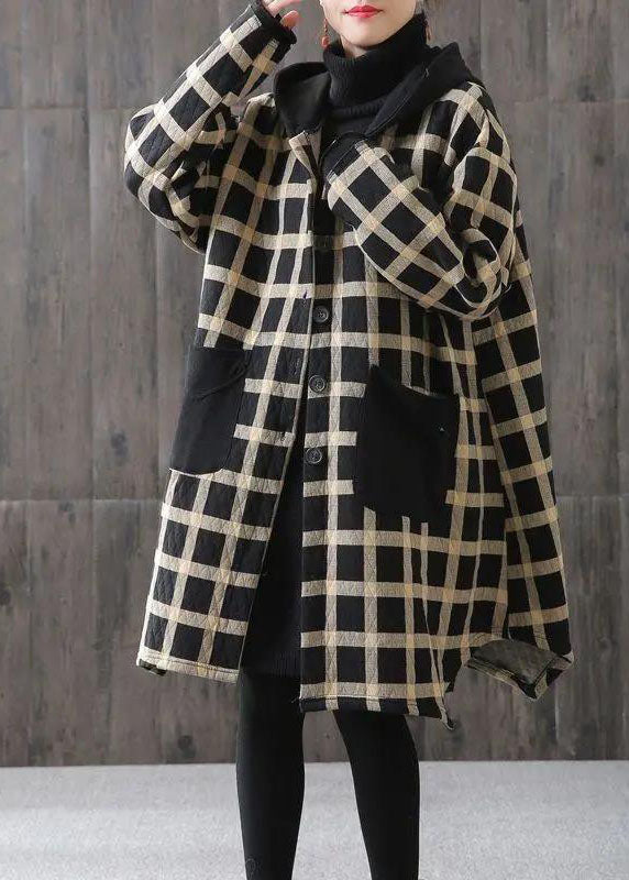 Sweat Femme à Capuche à Carreaux avec Poches 0