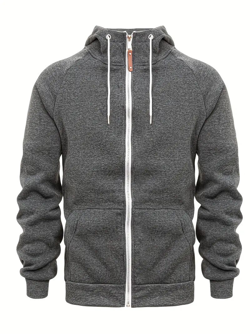 Sweat Homme Zippé Décontracté avec Coupe Contemporaine 0