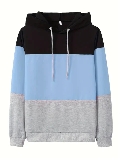 Sweat Shirt Femme Color Block Décontracté à Manches Longues 6