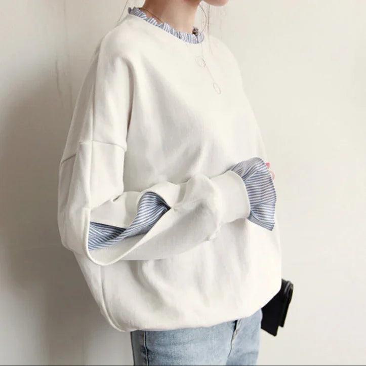 Sweat Shirt Femme Surdimensionné Avec Volants 1