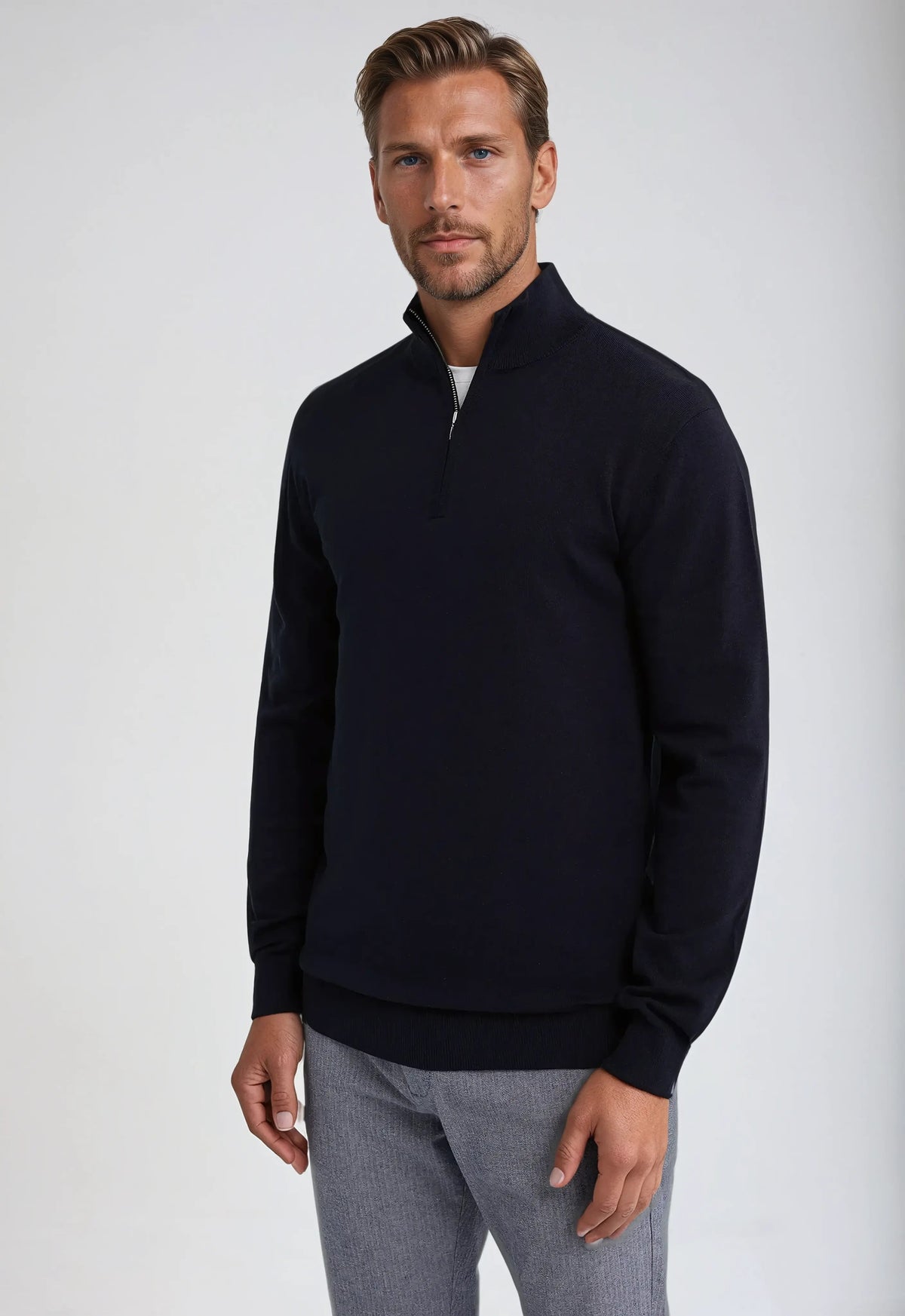 Sweat Shirt Homme Demi-Fermeture Modern Style 4