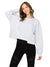 Sweat à Capuche Femme Court Oversize en Mélange de Coton et Polyester 0