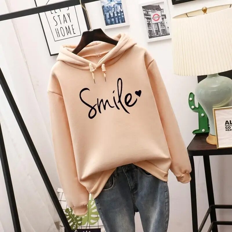 Sweat à Capuche Femme Smile-Love Ample 0