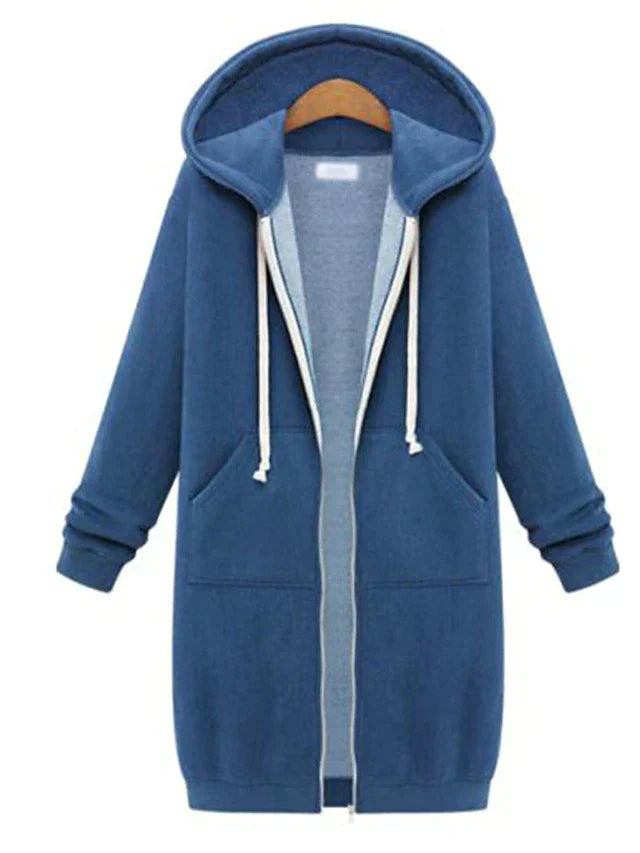 Sweat à Capuche Zippé Long pour Femme 2