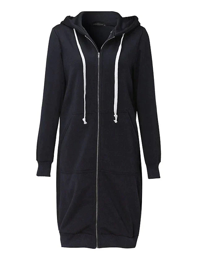Sweat à Capuche Zippé Long pour Femme 5