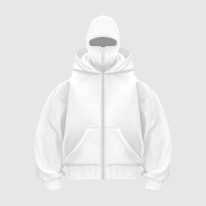 Sweat à Capuche Zippé avec Masque Intégré 2