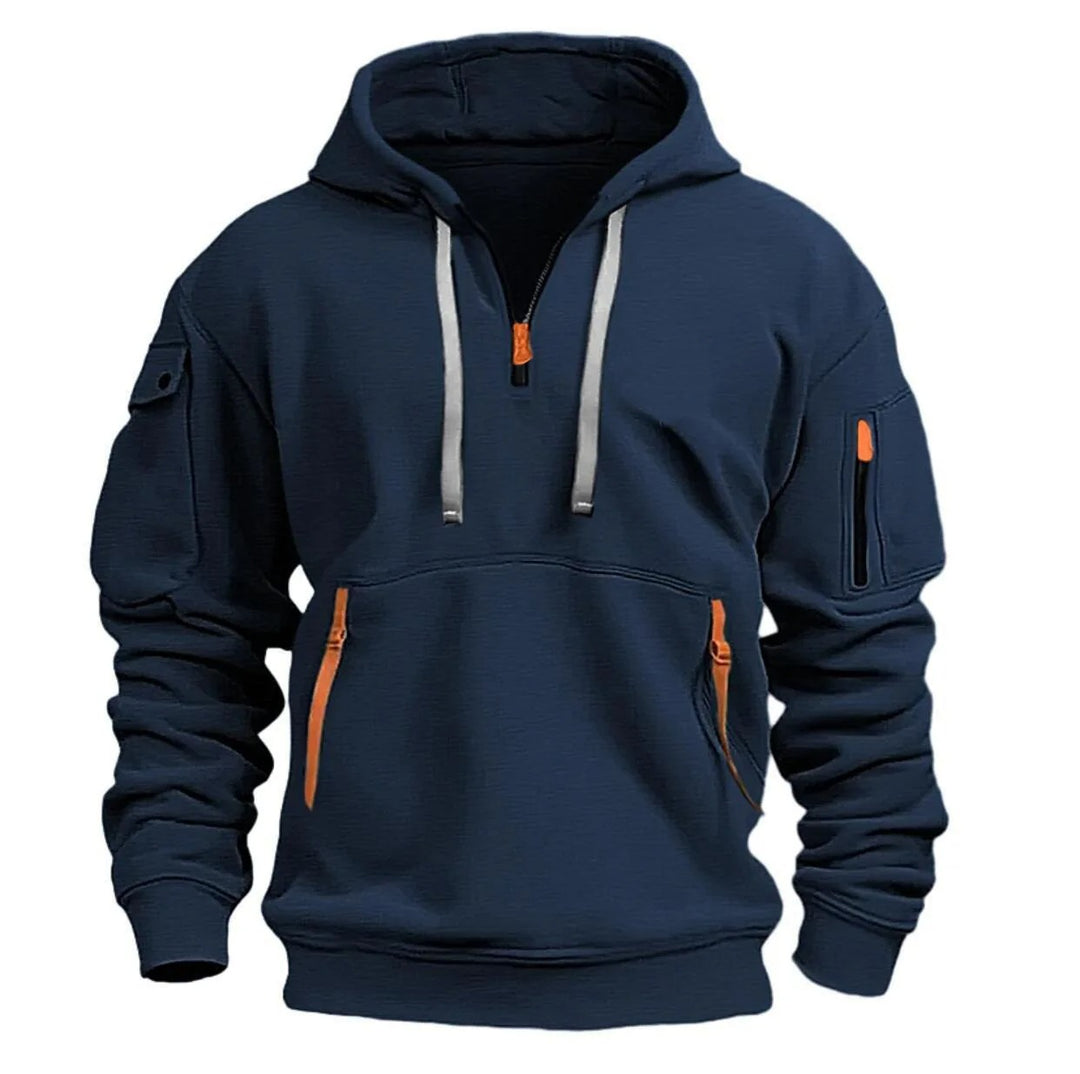 Sweat à capuche multipoches pour homme 2