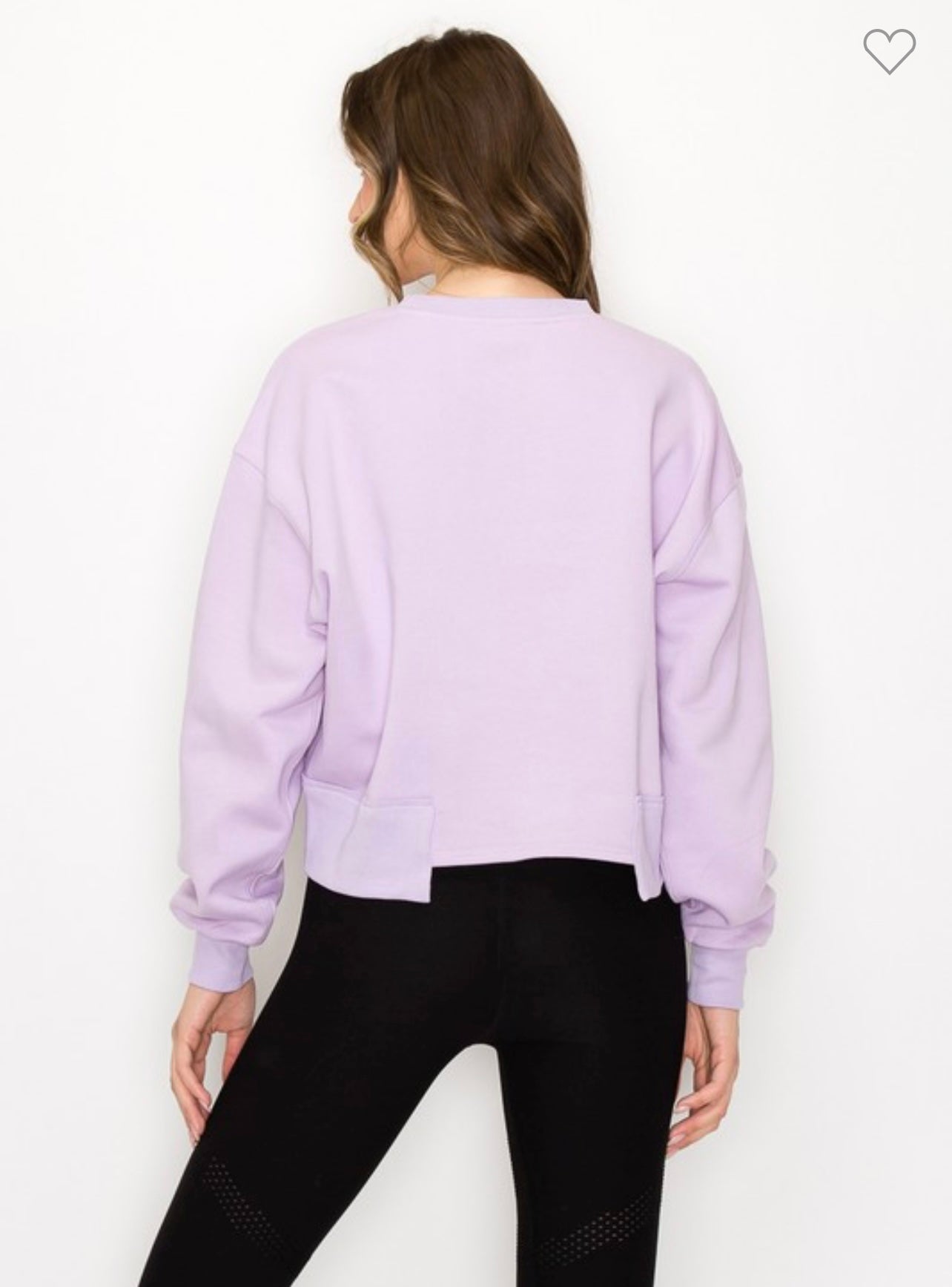 Sweatshirt Court Oversize Femme en Coton 1