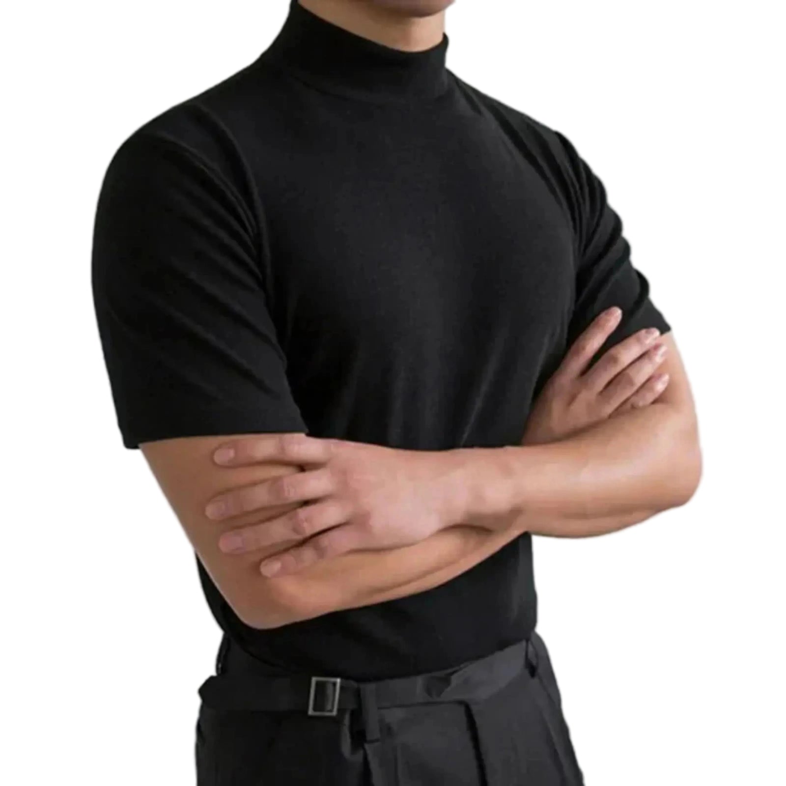 T-Shirt Homme Col Haut Polyvalent 0