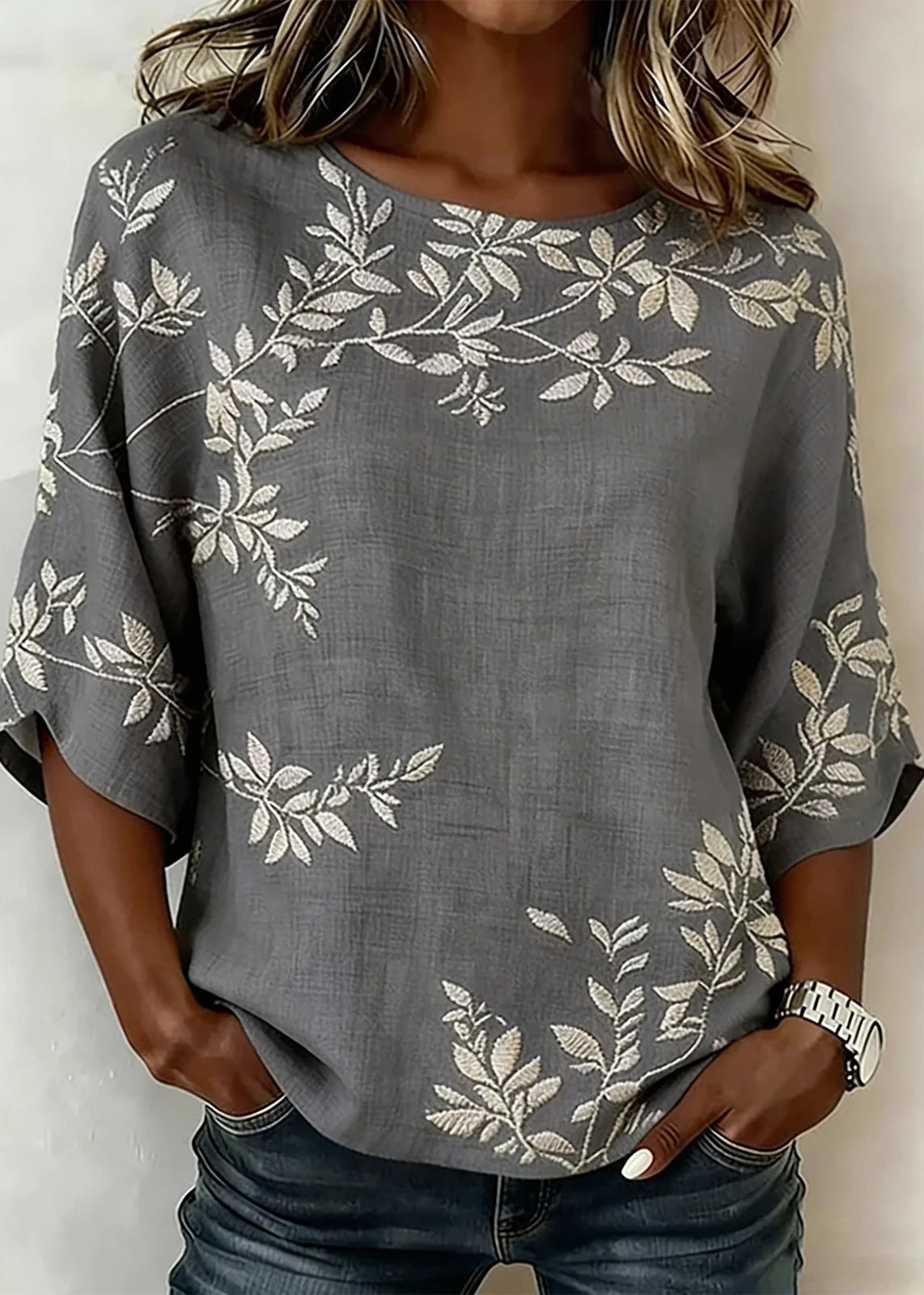 T-shirt Décontracté à Col Rond pour Homme 1