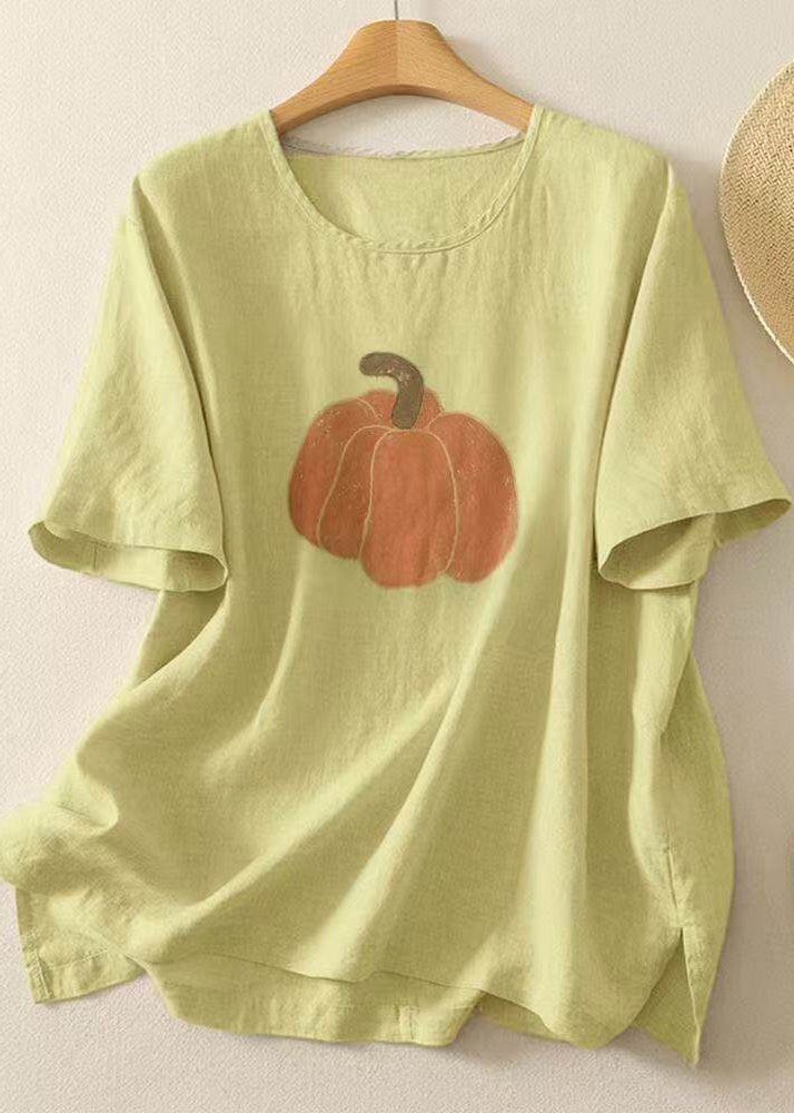 T-shirt Femme Col Rond Imprimé Style Décontracté Été 4