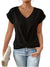 T-shirt Femme Décontracté Col Cœur en Tissu Doux 0