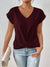 T-shirt Femme Décontracté Col Cœur en Tissu Doux 3