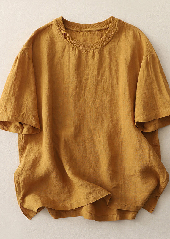 T-shirt Femme Grande Taille Col Rond Décontracté Été 1
