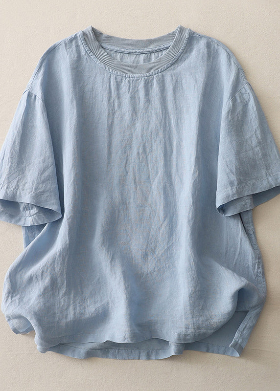 T-shirt Femme Grande Taille Col Rond Décontracté Été 2