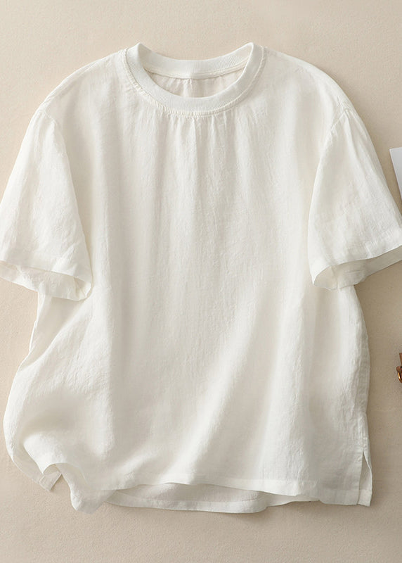T-shirt Femme Grande Taille Col Rond Décontracté Été 3
