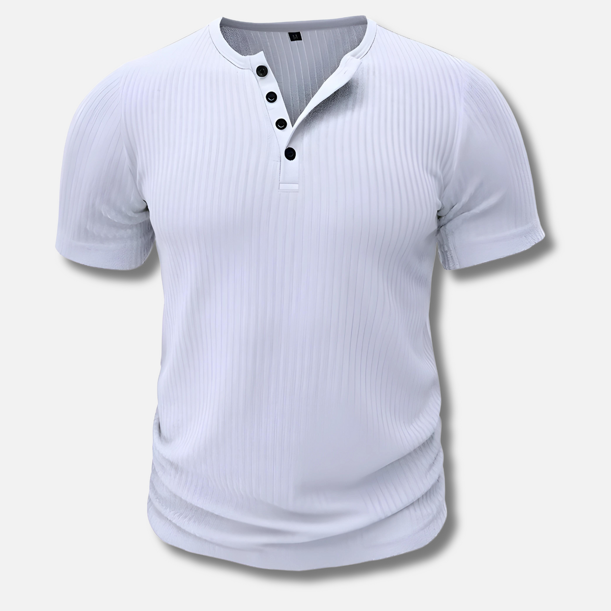 T-shirt Henley Ajusté pour Hommes 0