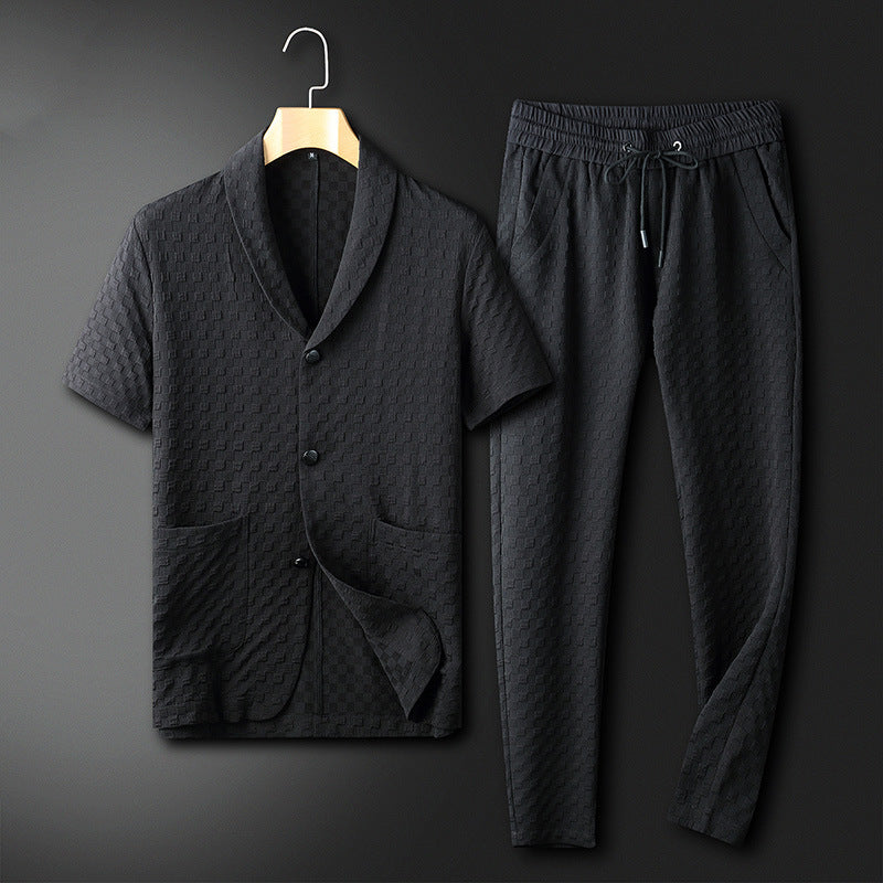 Costume Homme à Deux Pièces Moderne en Polyester 1