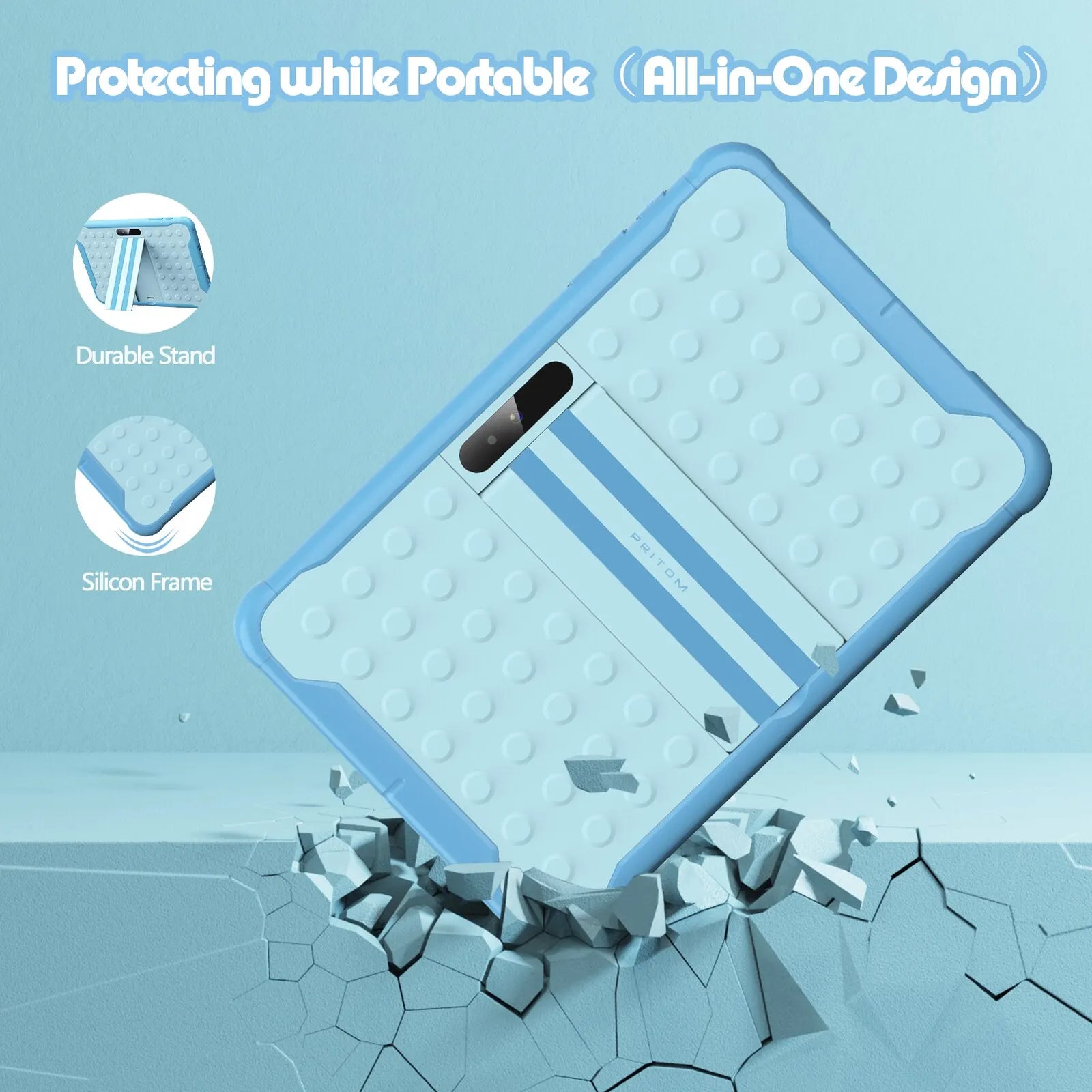 Tablette Enfant 10 Pouces Android 13 avec Processeur Quad-Core et 64 Go de Stockage 1