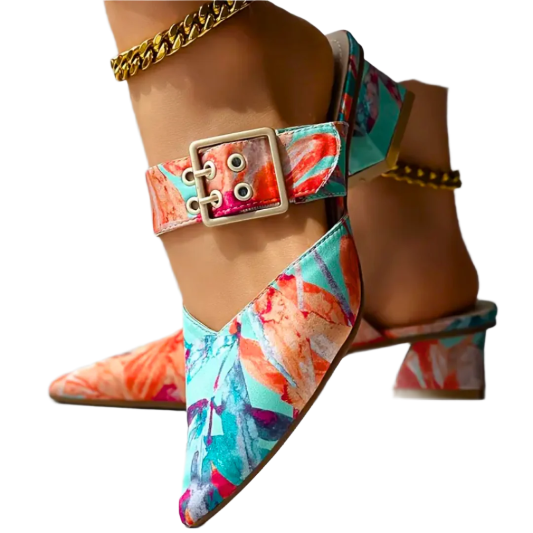 Talons Femmes Élégants en Cuir Coloré pour Escarpins Fashion 0