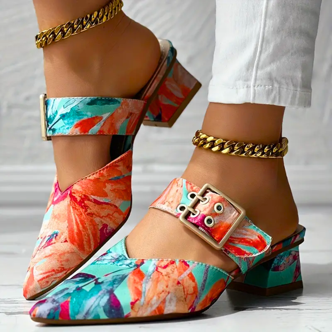 Talons Femmes Élégants en Cuir Coloré pour Escarpins Fashion 2