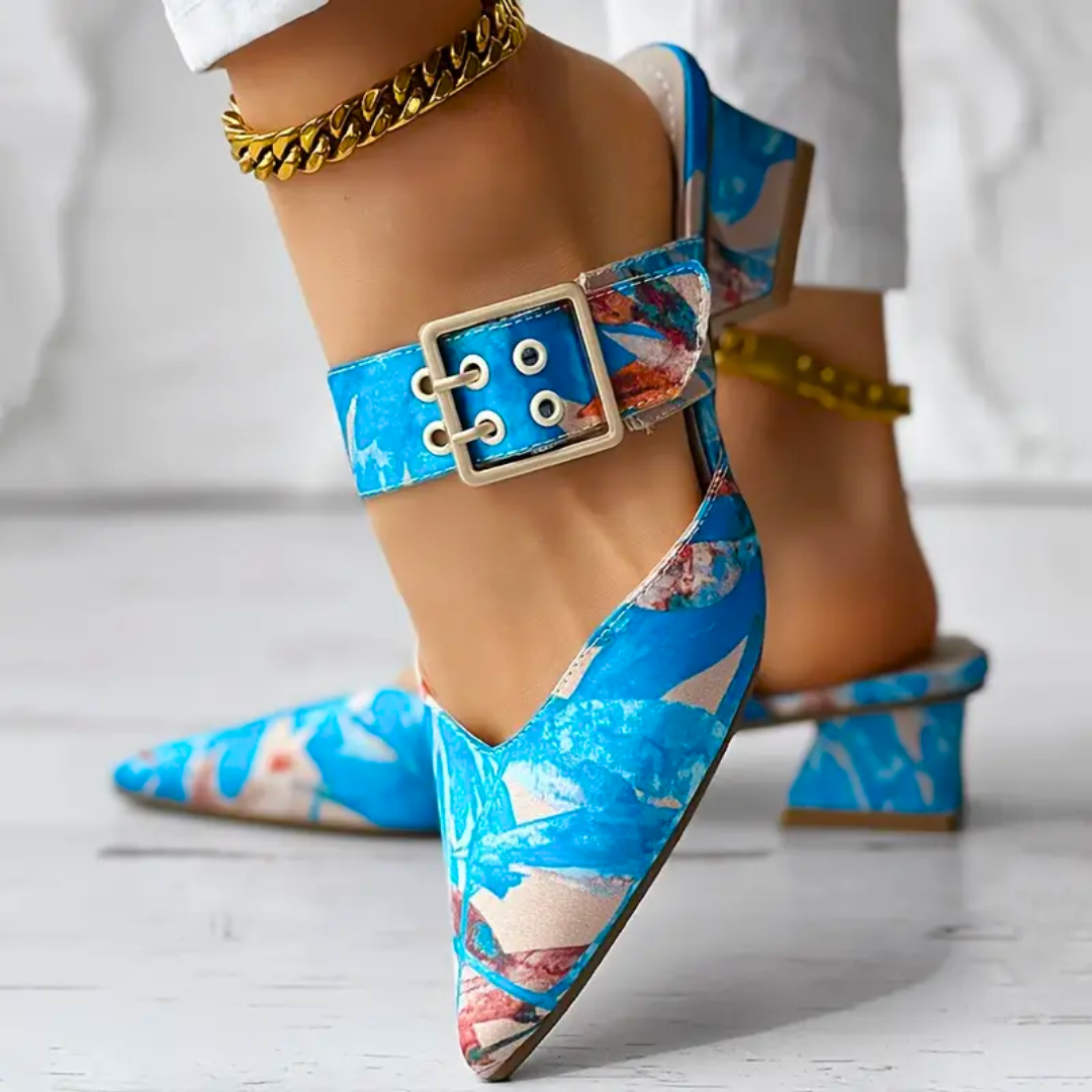 Talons Femmes Élégants en Cuir Coloré pour Escarpins Fashion 3