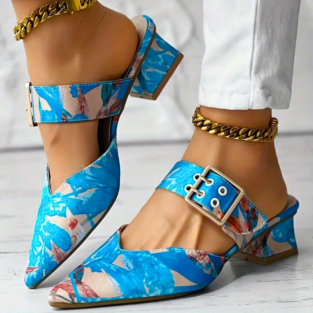 Talons Femmes Élégants en Cuir Coloré pour Escarpins Fashion 4