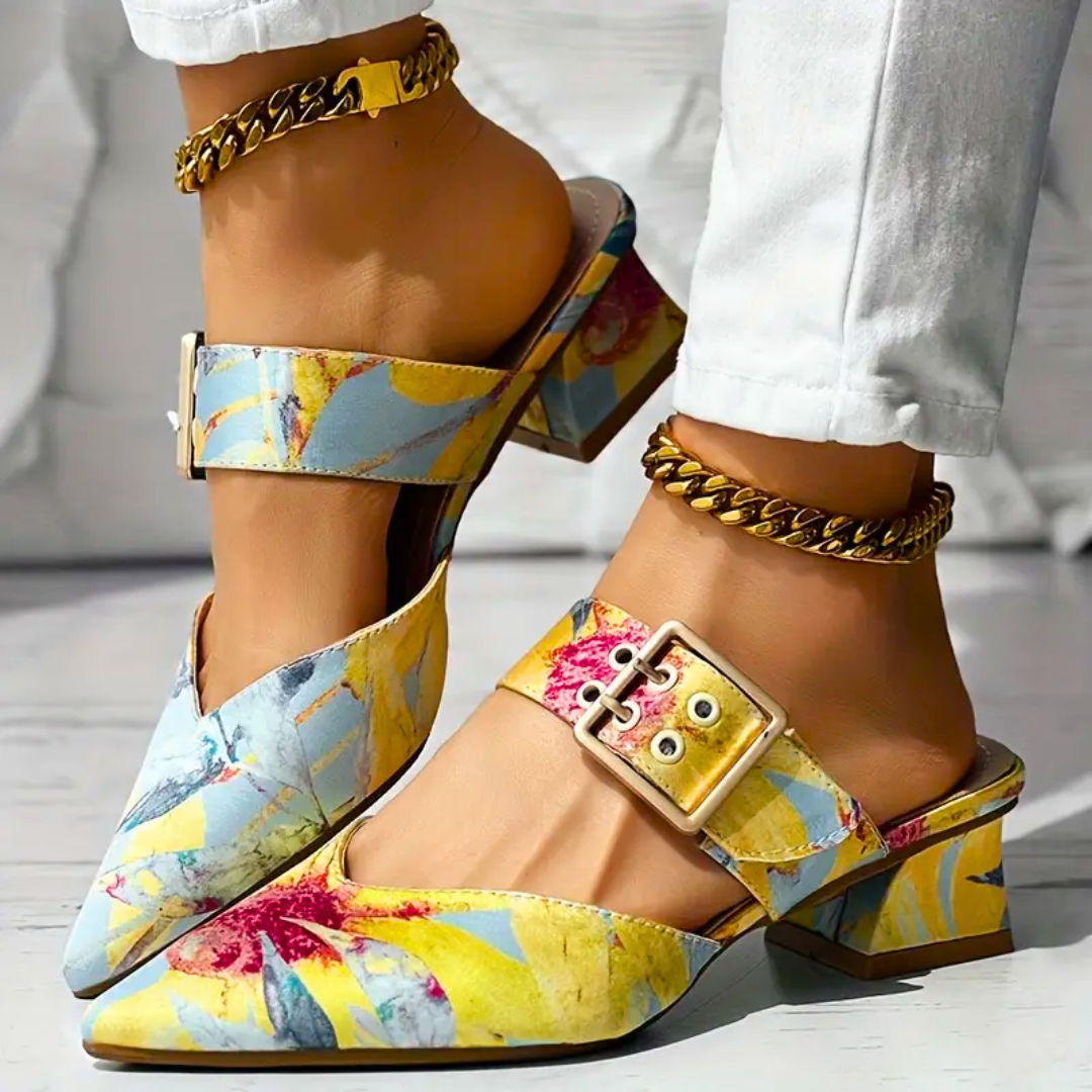 Talons Femmes Élégants en Cuir Coloré pour Escarpins Fashion 6