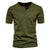 Tee Shirt Homme Col Élégant Coton Respirant