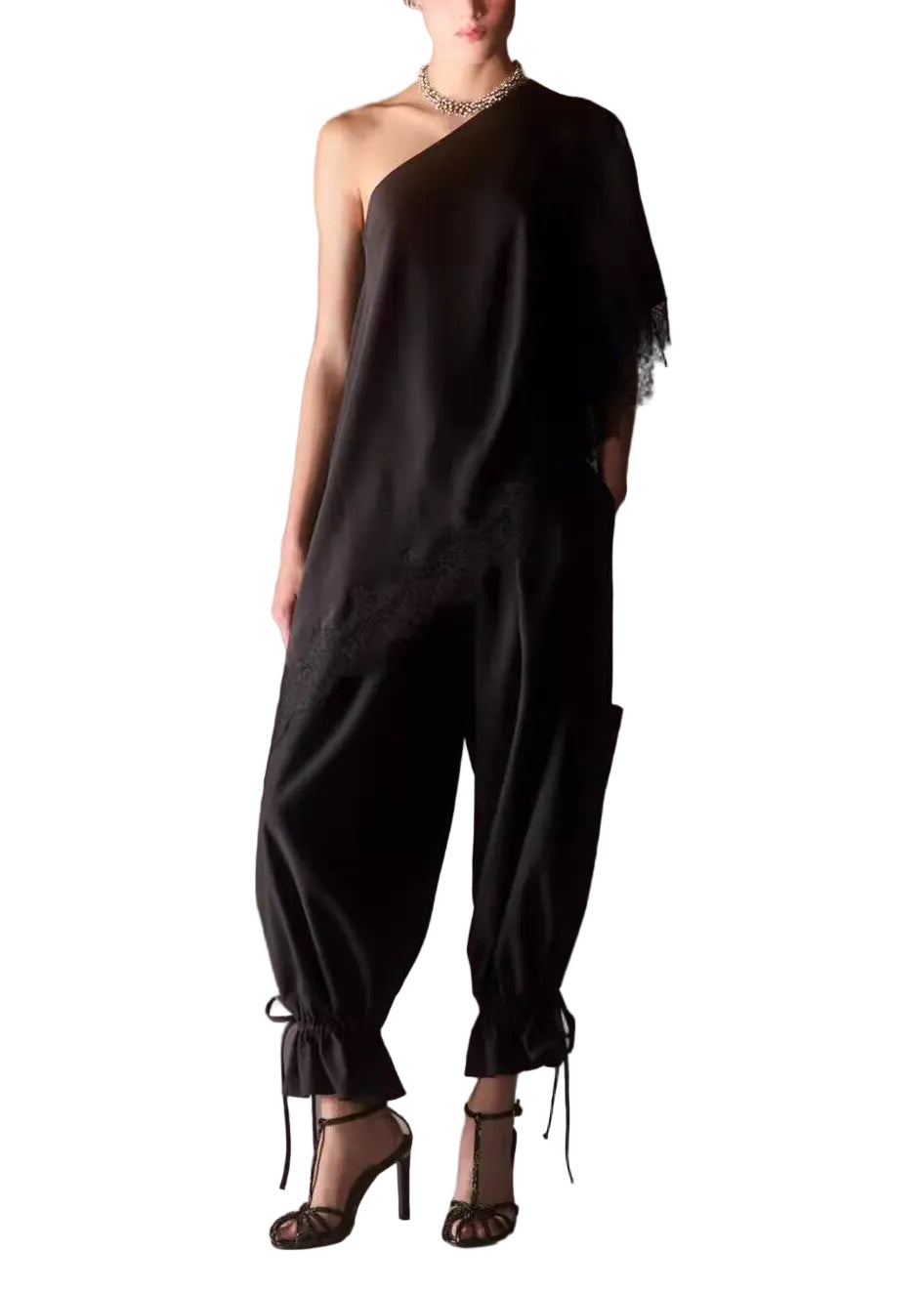 Top Femme Épaules Dénudées Style Patchwork 0